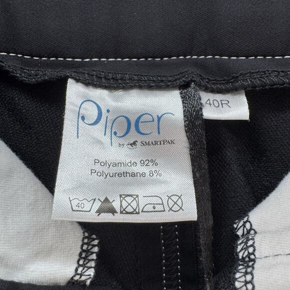 Piper by Smartpak Pants Womens 40R Black Equestrian Fitted Trouser Faux Suede - Picture 2 of 16